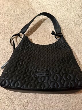 Darcy Marks London Black Quilted Hobo Bag